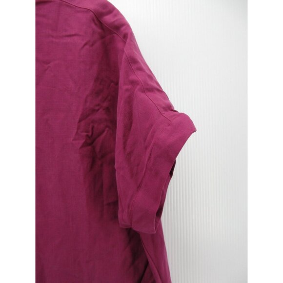 Soft Surroundings Magenta Button Down Shirt - Picture 3 of 11